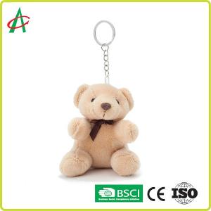 China EN71 Handcrafted Embroidery Mini Stuffed Bear Keychain factory