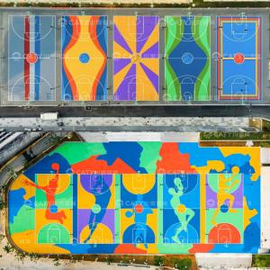 China Quick Installation Sustainable Prefabricated Acrylic Surface Basketball Court Covering Volleyball Badminton Tennis For Sports Facilities Recreational factory