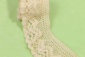 China ODM Cotton Crochet Lace Trim Beige Elastic For Multiapplication factory