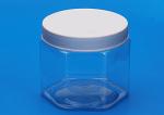450ml popular stackable hexagon clear popular pet plastic food packaging jar