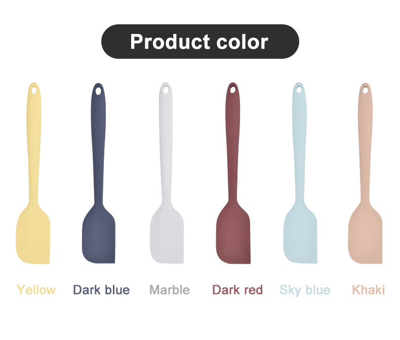 10.2in Silicone Scraper Spatula Rubber Scraper For Baking With Stainless Steel Core