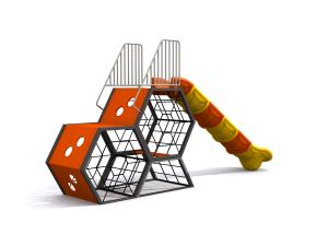 China Steel Customized Kids Outdoor Playground Equipment Child Play Set Slide Toy factory