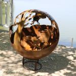Outdoor Wood Burning Corten Steel Fire Pits Sphere 600mm