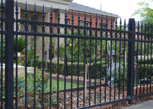 China security spear top steel fence, garden wrought iron fencing factory