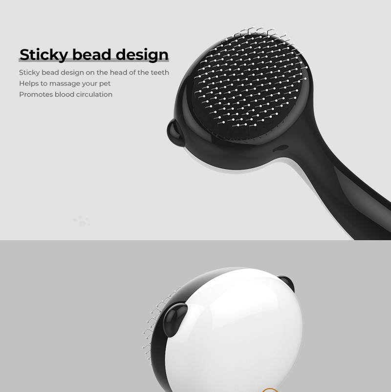 Panda Pet Grooming Brush Needle Comb Brush For Dogs Pet Hair Remover Brush