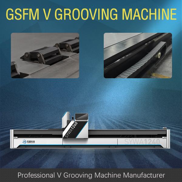 Horizontal CNC V Cutting Machine V Groover Machine For Metal Curtain Wall Panels