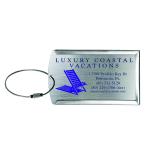 Handbag Stainless Steel Metal Card , aluminum luggage tag For Travel Airplane