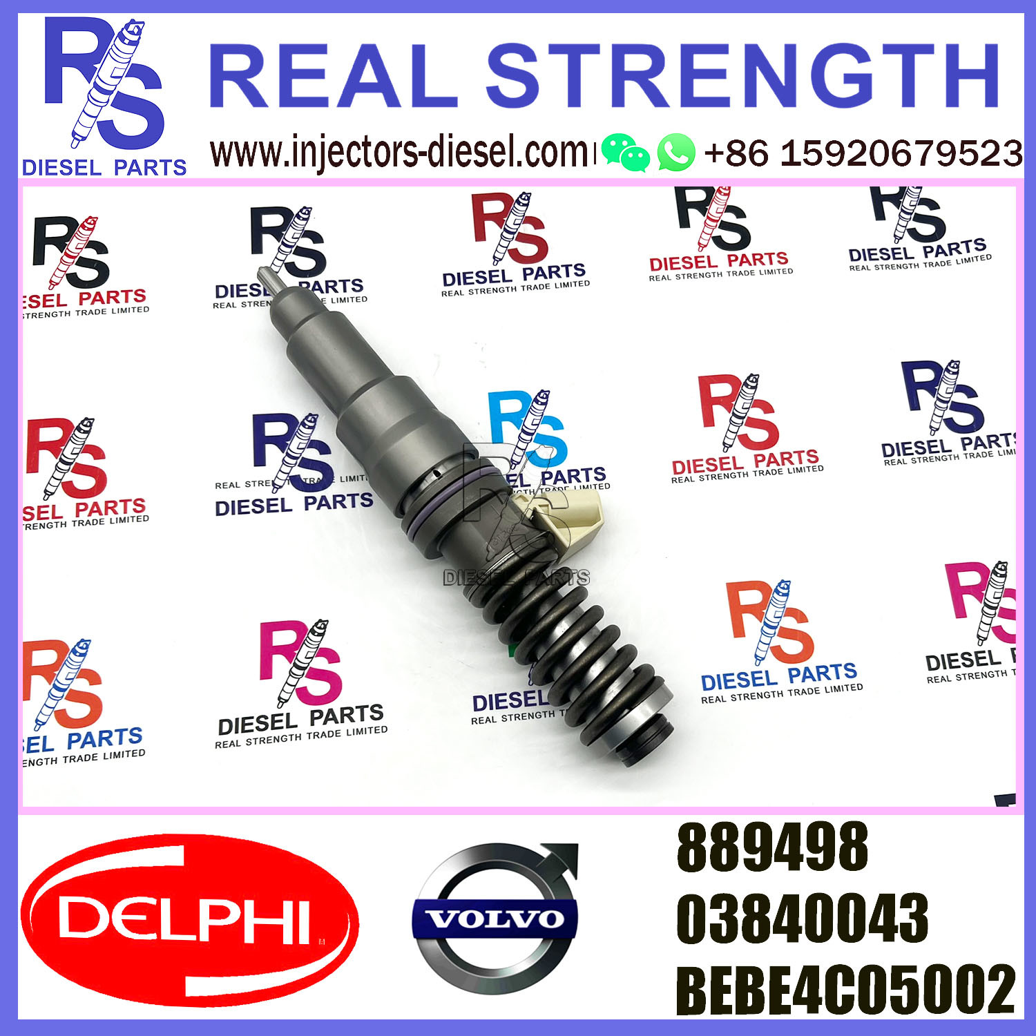 2 Pin V-O-L-V Penta Diesel Injectors 3840043 03840043 DELPHI BEBE4C05002 E1