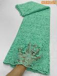 High quality cotton guipure lace fabric with sequins White water soluble Cutout