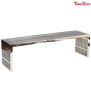 China Indoor Modern Bedroom Bench Seat , Stainless Steel Bedroom Furniture Bench factory