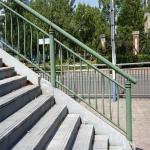 Prefabricated Wrought Iron Stair Handrail Balustrade Black Metal Railing