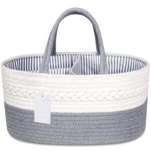 China Pure Cotton Baby Diaper Caddy Organizer Removable Inner Compartment Divider factory