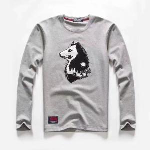 China Grey Sports Casual Wear Cotton Poly Rayon Long Sleeve Polo T Shirt 72 factory