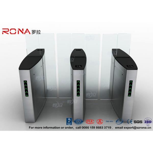 China Building Access Control Turnstile Flap Barrier Automatic With Polishing Surface factory