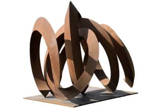 China Custom Size Rusted Metal Art Garden Corten Steel Abstract Sculpture factory