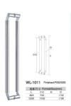 WL-1011 chrome Stainless Steelentry door handles set L800 L1200 Round glass door