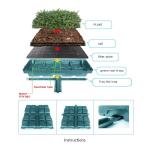 Plastic Square Assemble Green Roof Tray Systems for Sustainable Planting