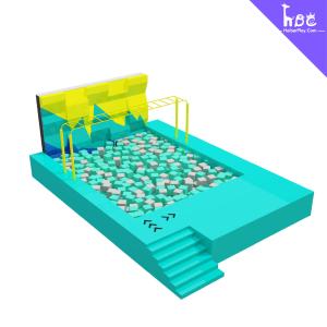 China Indoor Playground Trampoline with Sponge Pool and Climbing Wall factory