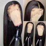13x4 Transparent Lace Front Wig Bone Straight Human Hair Wig PrePlucked