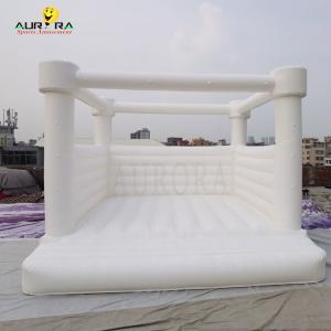 China Wedding White Inflatable Bounce House Outdoor Jumping Bouncy Castle factory