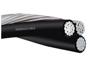 China XLPE / PVC Insulated Aerial Bundled Cable , Triplex Service Drop Cable factory