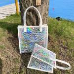Tote Bag Transparent Pvc Colorful Laser Magic Color Anti-Fruit Jelly Bag