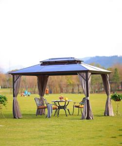 China Aluminum Solid Roof Gazebos Crafting Timeless Outdoor Sanctuaries factory