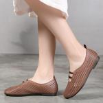S151 Factory hollow leather retro casual flat shoes ethnic art fashion all-match