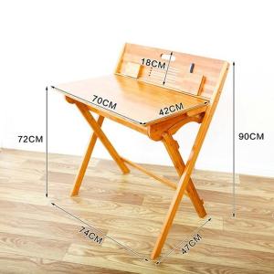 ODM Foldable Natural Bamboo Study Table Desk With Storage Box
