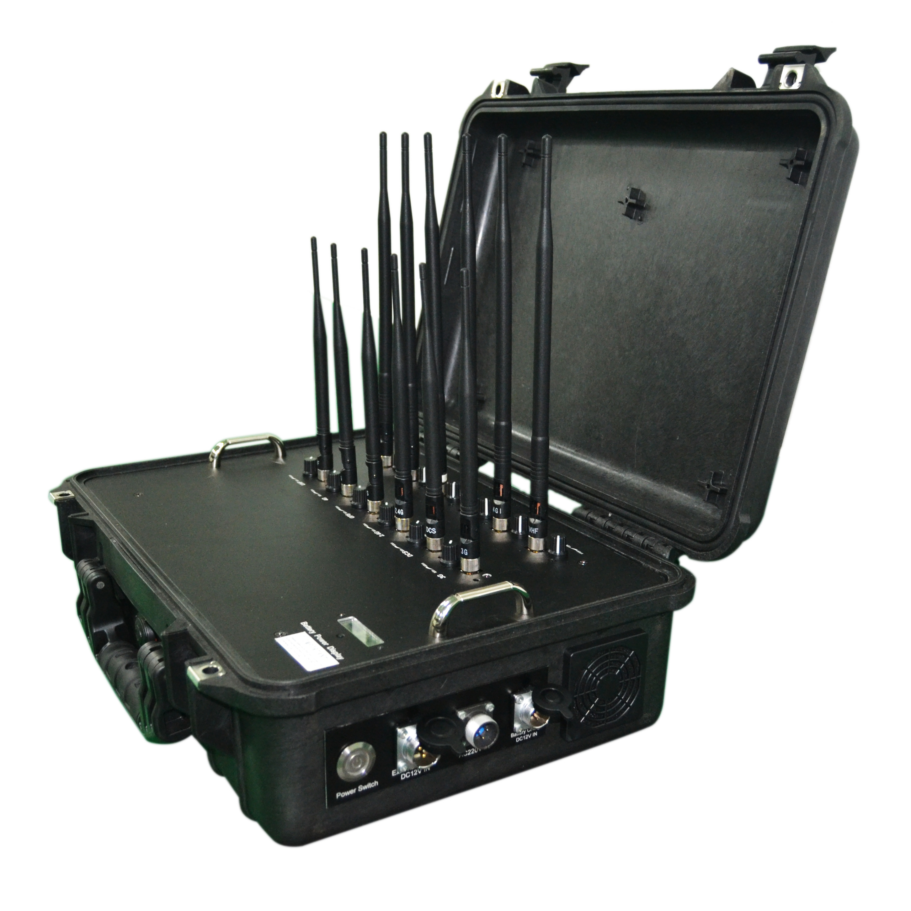 10-80m 86 Watt Portable Signal Jammer 12 Bands UHF VHF For 2 3 4G