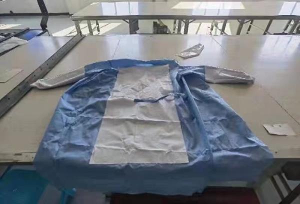 Chest Fabric Reinforced, CUff Fabric Reinforced Disposable Surgical Gown,