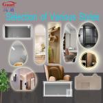 Top Fashion LED Lighted Glass Mirror for Smart Makeup in Small Shower Environmen