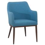 Custom Leather Solo Sofa Chair Four Feet Hotel Restaurant