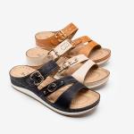 BS086 Manufacturers New Style Sandals For Women'S Outer Wear Wedge Heel Hollow