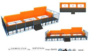 China China Junping Bed/ Senjun Professional Bungee Trampoline/ 99M2 Large Size Indoor Trampoline Park factory