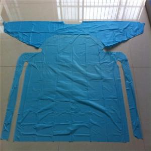 China Anti Dust Disposable Plastic Aprons With Sleeves , CPE Disposable Hospital Gowns factory