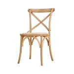 Folded Nordic Modern Rattan Cross Back Solid Wood Wedding Wooden Chair for