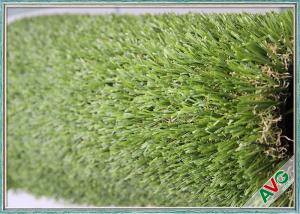 China Weather Resistance Garden Artificial Grass 11200 Dtex Field Green / Apple Green factory