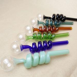 China Adult Helix Colorful Glass Smoking Pipe 5.5 Inches Hand Blown Technology factory