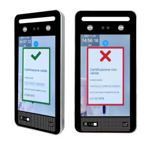China Health Digital EU Green Pass Scanner 8 Inch Face Recognition Access Control on sale