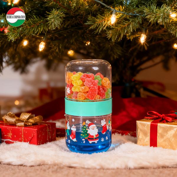 Food Grade PET Double Sided Bottle Clear Plastic Cylinder Clear Plastic Cylinder Screw Lid Easy Open End