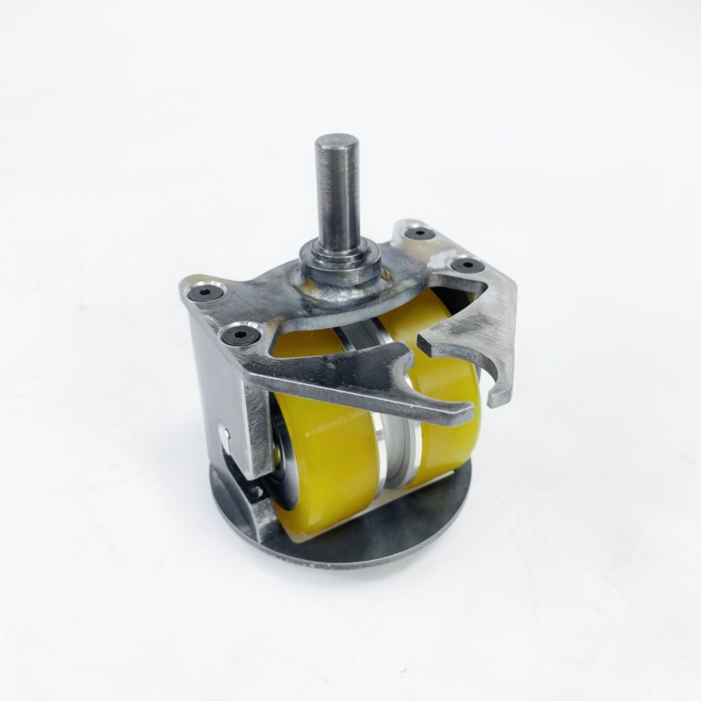 CNC Casters Cast Iron Thrust Bearings With Polyurethane Rotating Wheels