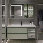 OEM Melamine Door Finish Bathroom Vanity Cabinet Vanity Unit With Basin