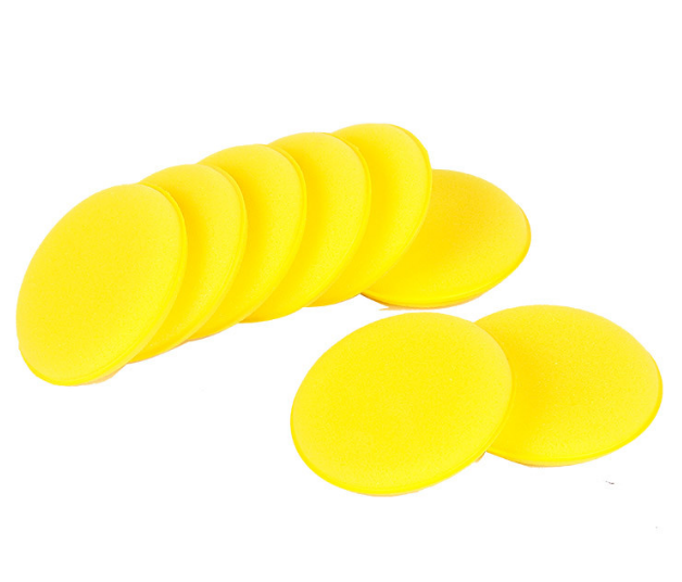 Close-up view of sponge pad's absorbent core
