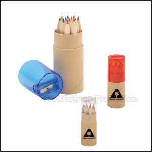 China Customed logo 12pcs set Printed logo Eco wooden coloured pencil with sharpener factory