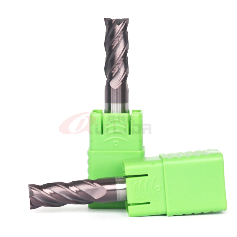 Unequal Pitch HRC60 CNC Milling Cutter 4 Flute End Mill For Stainless Steel