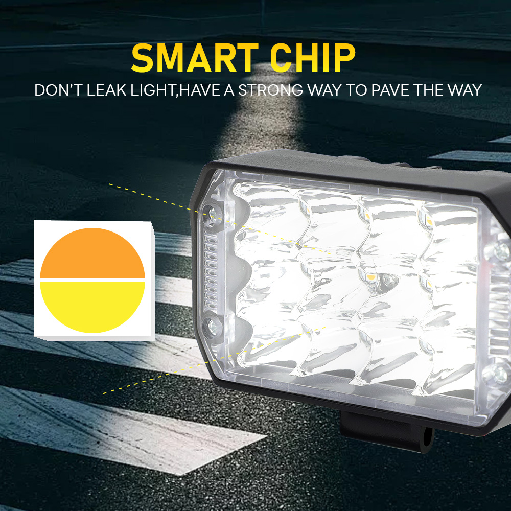 12 Beam 4 Inch White Yellow Flash LED Light For Motorcycle Accessories