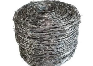 China 2.2mm PVC Coated Galvanised Barbed Fencing Wire In 9Kg Roll factory