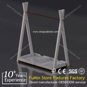 China Metal clothing display rack stainless steel clothes shelf factory