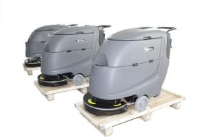 China Low Noise Battery Powered Floor Scrubber Adjustable Brush Booster System factory
